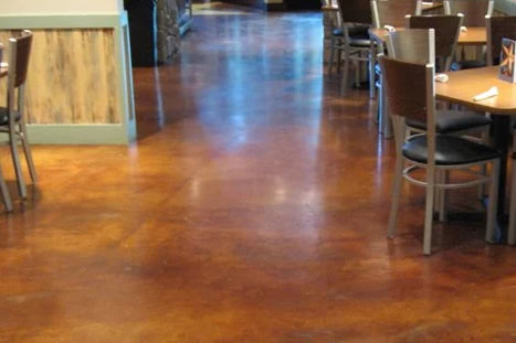 Acid Washed Stained Concrete Floor Houston
